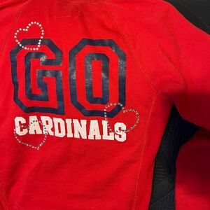 EUC PINK VS HOODED STL CARDINALS SWEATSHIRT SIZE SMALL